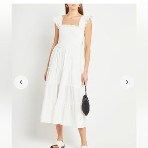 Kourt calypso midi dress-white